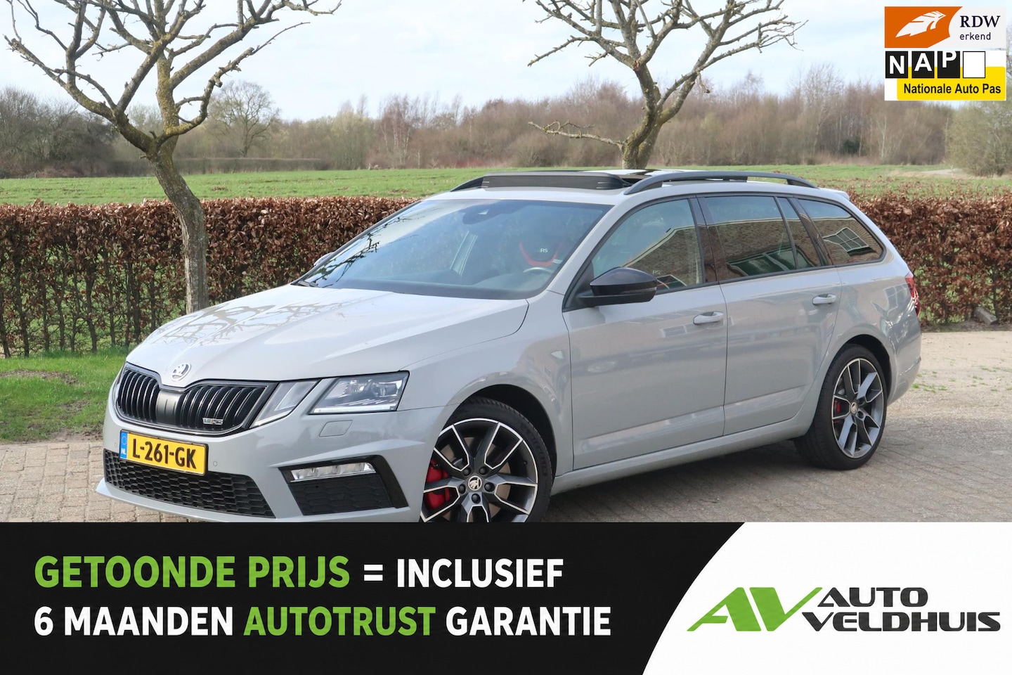 Skoda Octavia Combi - 2.0 TSI RS 245 Business VRS PANO-DAK/TREKHAAK/CAMERA/STOELVER/ - AutoWereld.nl