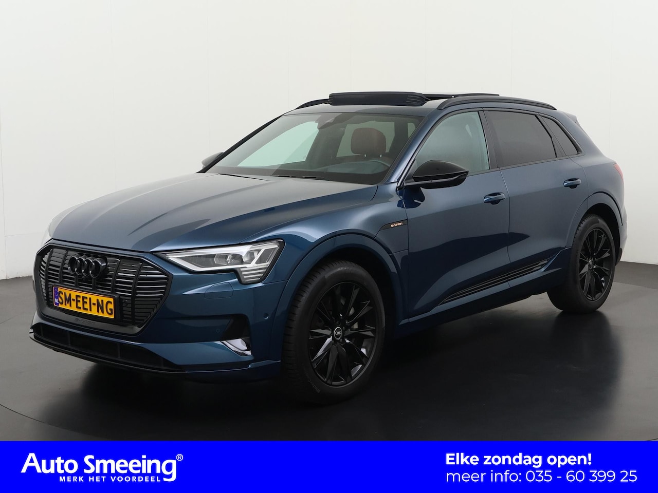 Audi e-tron - 55 quattro Advanced Black Style 95 kWh | Panoramadak | Leder | Trekhaak | Nachtzicht | Zon - AutoWereld.nl