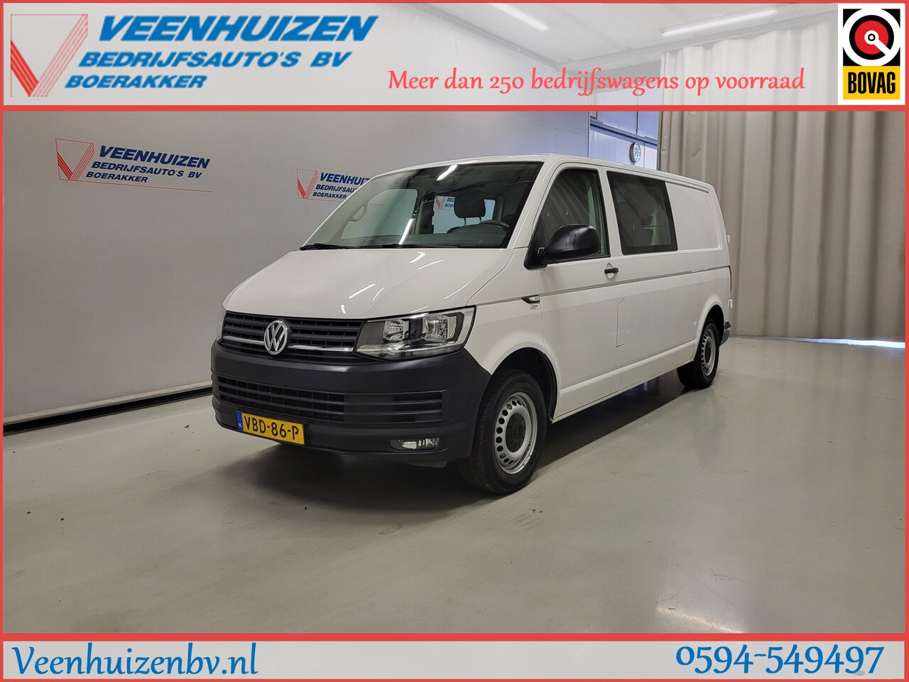 Volkswagen Transporter - 2.0TDI L2/H1 Dubbele Cabine Euro 6! - AutoWereld.nl