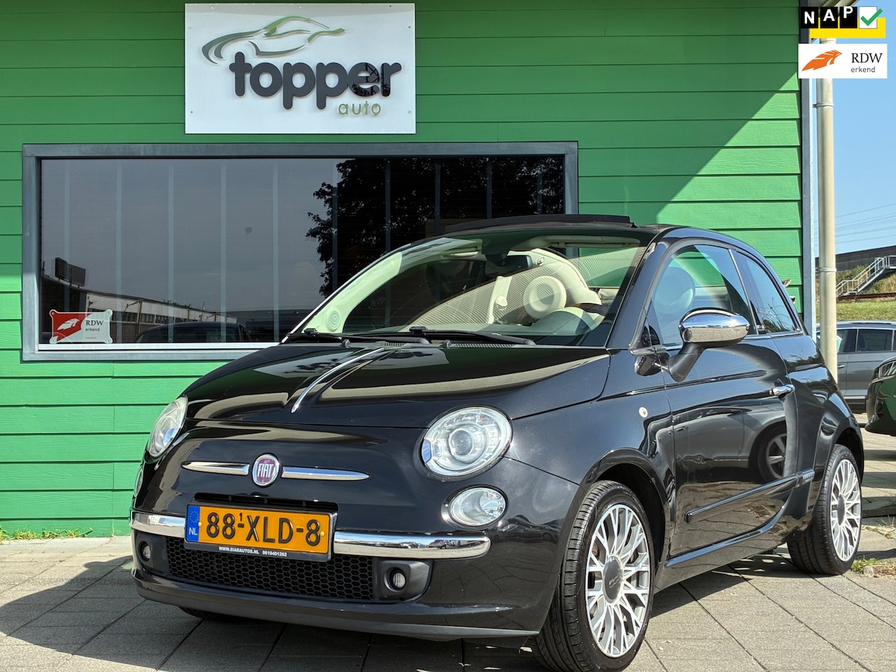 Fiat 500 C - 0.9 TwinAir Lounge|Cabrio|Navigatie|Climatronic|CarPlay|LM-Velgen|PDC|NAP|Nieuwe APK| - AutoWereld.nl