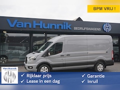 Ford Transit - 350L L3H2 Limited AUT-8 165PK BPM VRIJ Navi, Adap. Cruise, 360° Cam, Trekhaak, 2x Schuifde