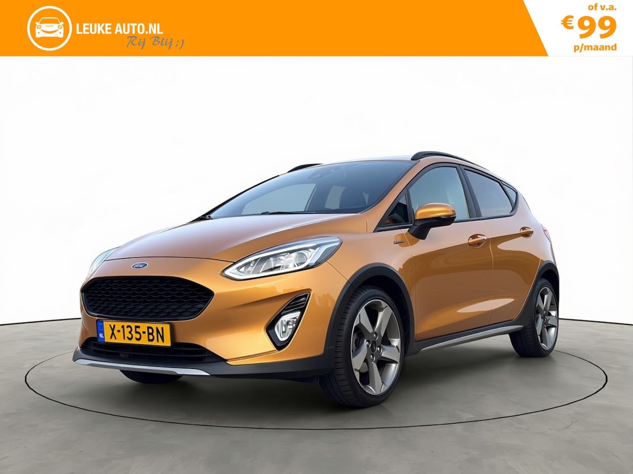 Ford Fiesta - 1.0 EcoBoost 100PK Automaat Active Leer Camera Dode-hoek - AutoWereld.nl