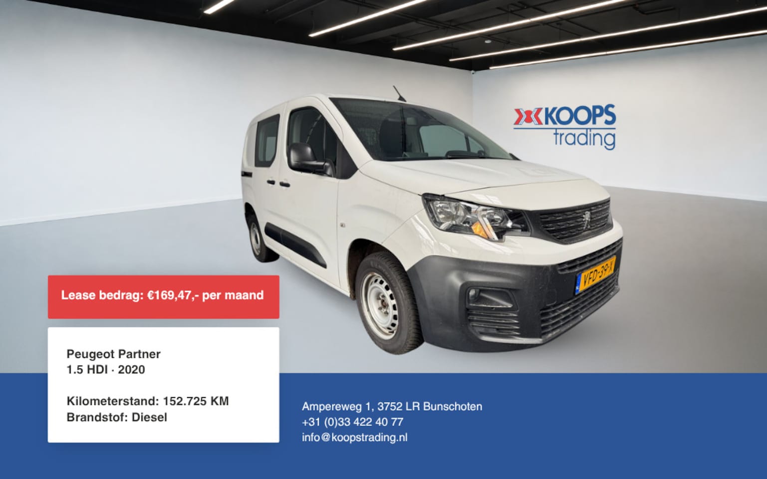Peugeot Partner - 1.5 HDI incl klep airco - AutoWereld.nl