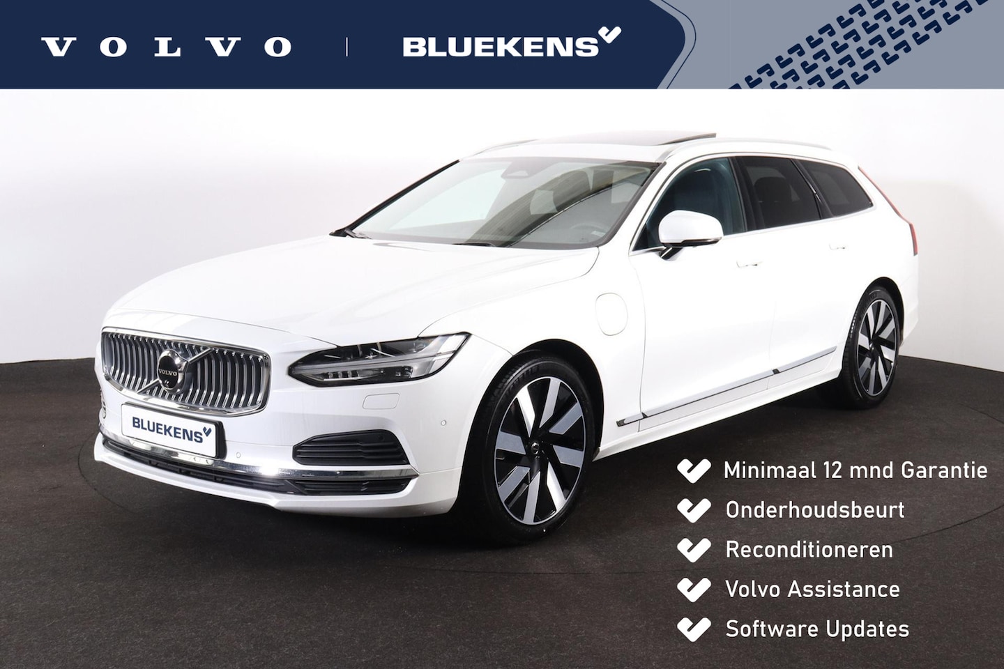 Volvo V90 - T6 Recharge AWD Plus Bright - Panorama/schuifdak - IntelliSafe Assist & Surround - 360º Ca - AutoWereld.nl