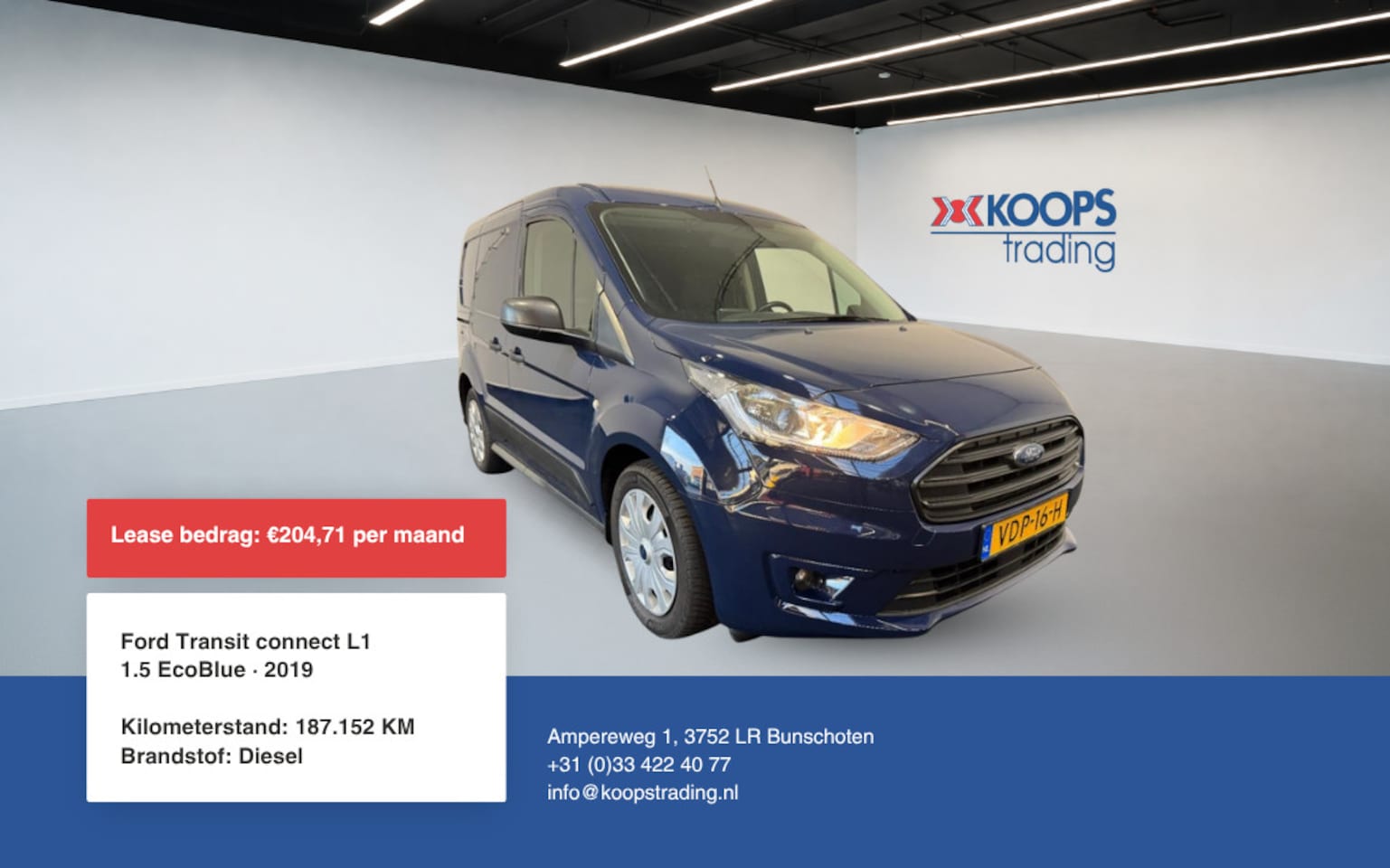 Ford Transit Connect - Transit Connect L1 1.5 EcoBlue 75pk Ambiente 3 zits euro 6 - AutoWereld.nl