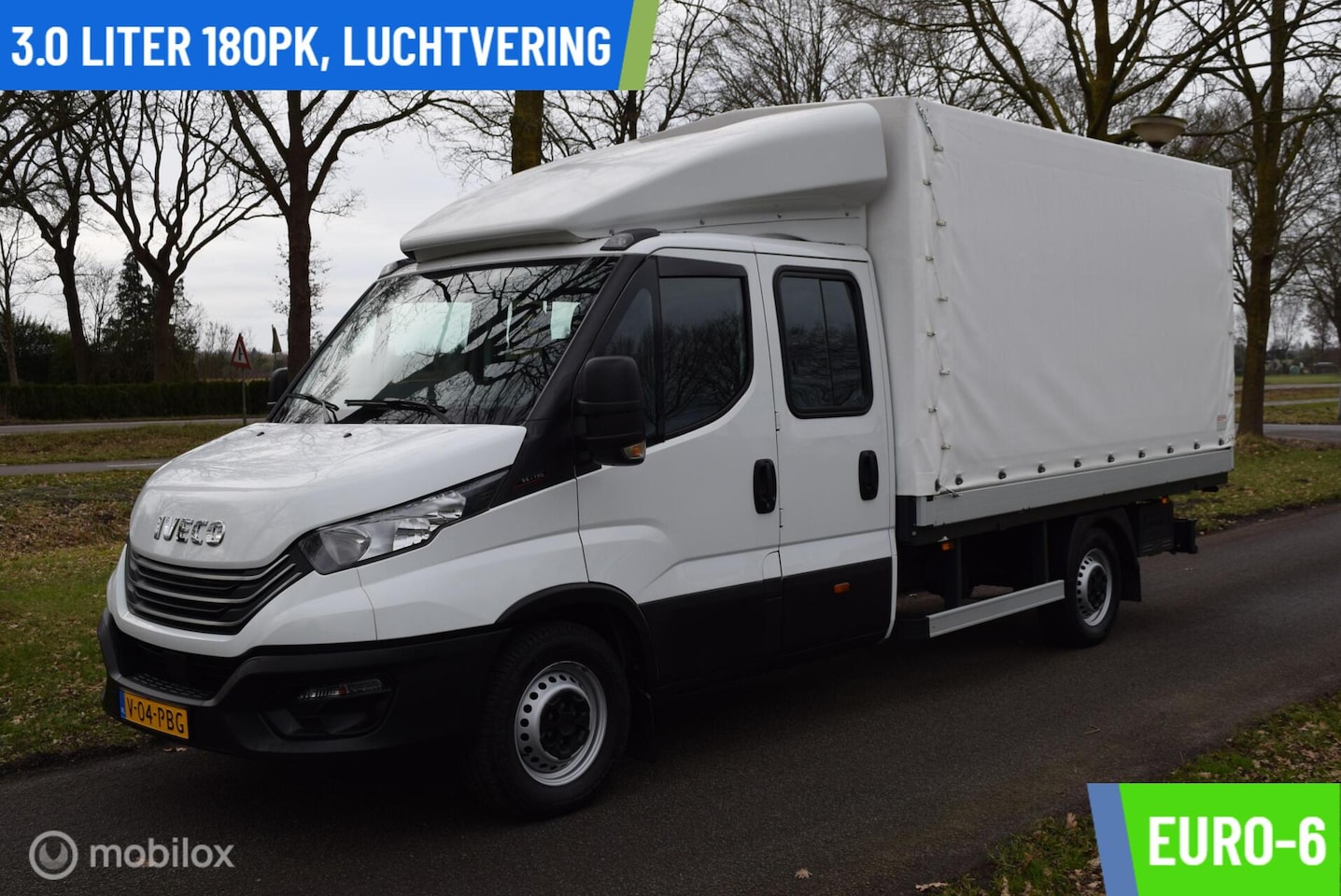 Iveco Daily - 35S18D 3.0 180pk |Open Laadbak met huif | Dubbele Cabine | wb410 DC - AutoWereld.nl