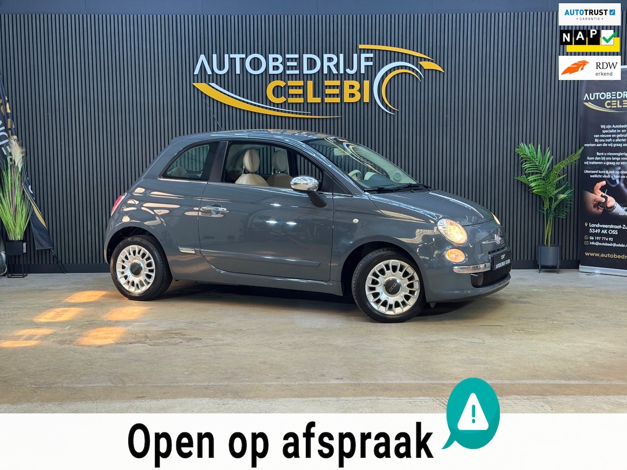 Fiat 500 - 0.9 TwinAir Pop 2012 GRIJS AIRCO|NAP|ELEKTRRAMEN - AutoWereld.nl