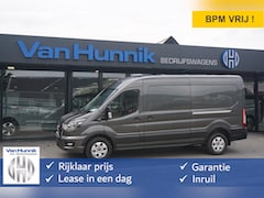 Ford Transit - 350L L3H2 Limited AUT-8 165PK BPM VRIJ Navi, Adap. Cruise, 360° Cam, Trekhaak, 2x Schuifde