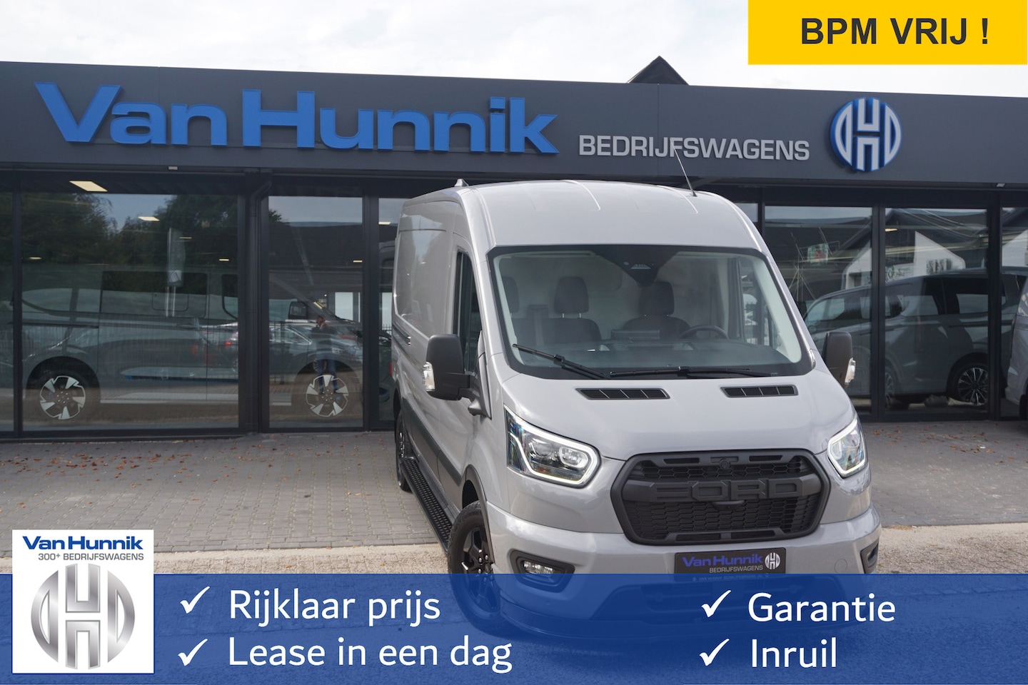 Ford Transit - 350L L3H2 Raptor AUT-8 165PK BPM VRIJ Navi, Camera, Xenon, ACC, Trekhaak, 2x Schuifdeur!! - AutoWereld.nl