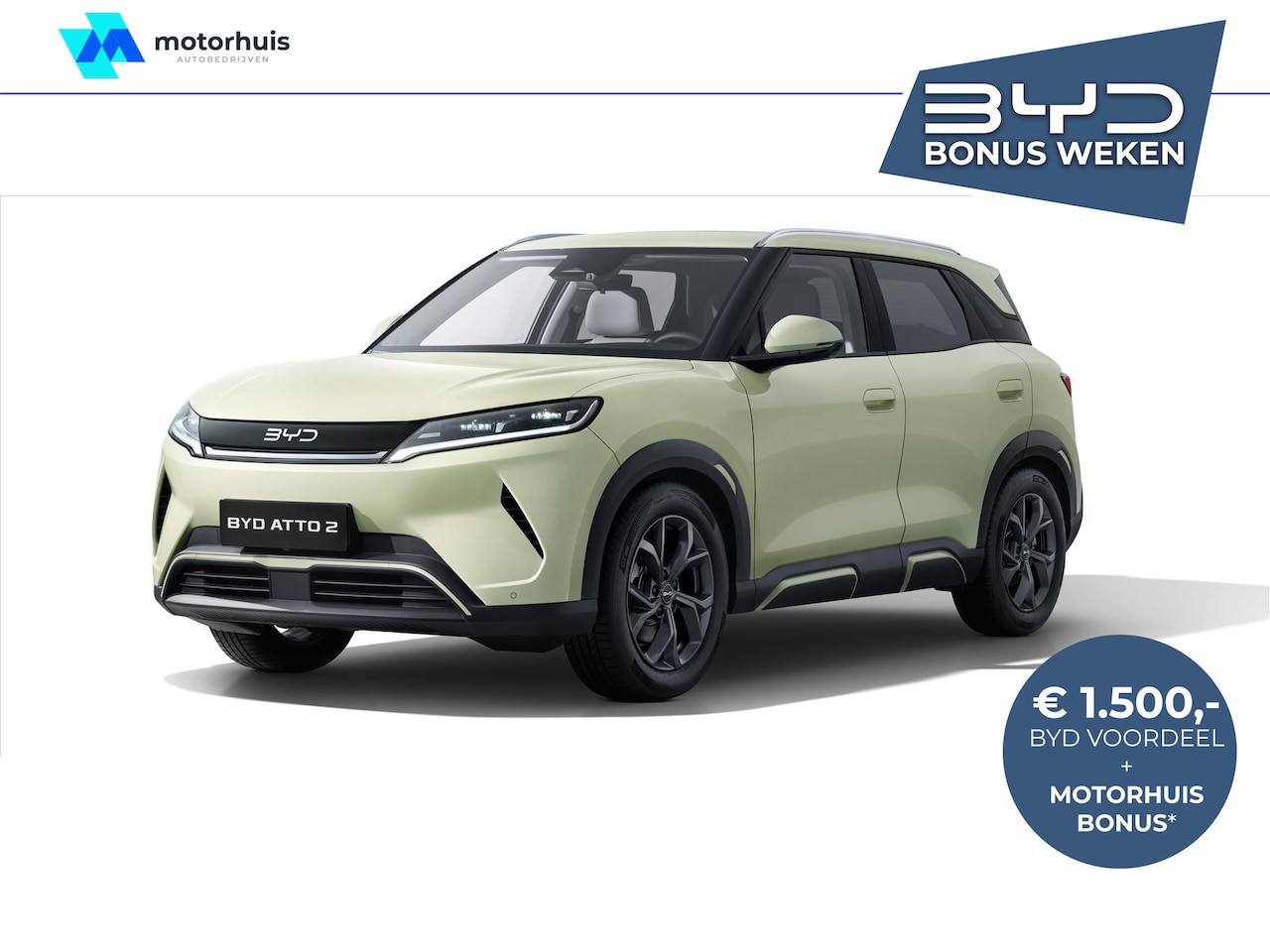 BYD Atto 2 - 64,8 kWh 204 PK Comfort | 12V aansluiting in middenconsole (120W) | 360° panorama-camera | - AutoWereld.nl