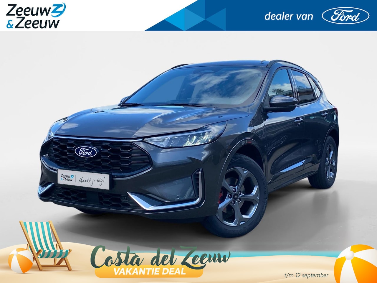 Ford Kuga - 2.5 PHEV ST-Line X 243PK | El. Wegklapbare Trekhaak | Reservewiel | Uit voorraad | 4000,- - AutoWereld.nl
