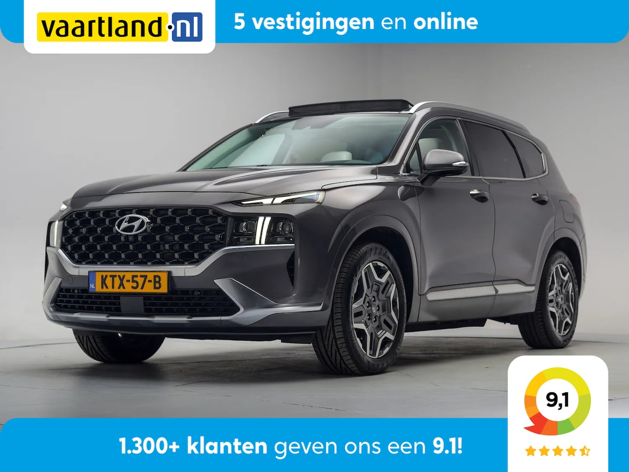 Hyundai Santa Fe - 1.6 T-GDI PHEV Premium Plus Sky [ Panorama Alcantara-hemel Leder Stoelventilatie ] - AutoWereld.nl