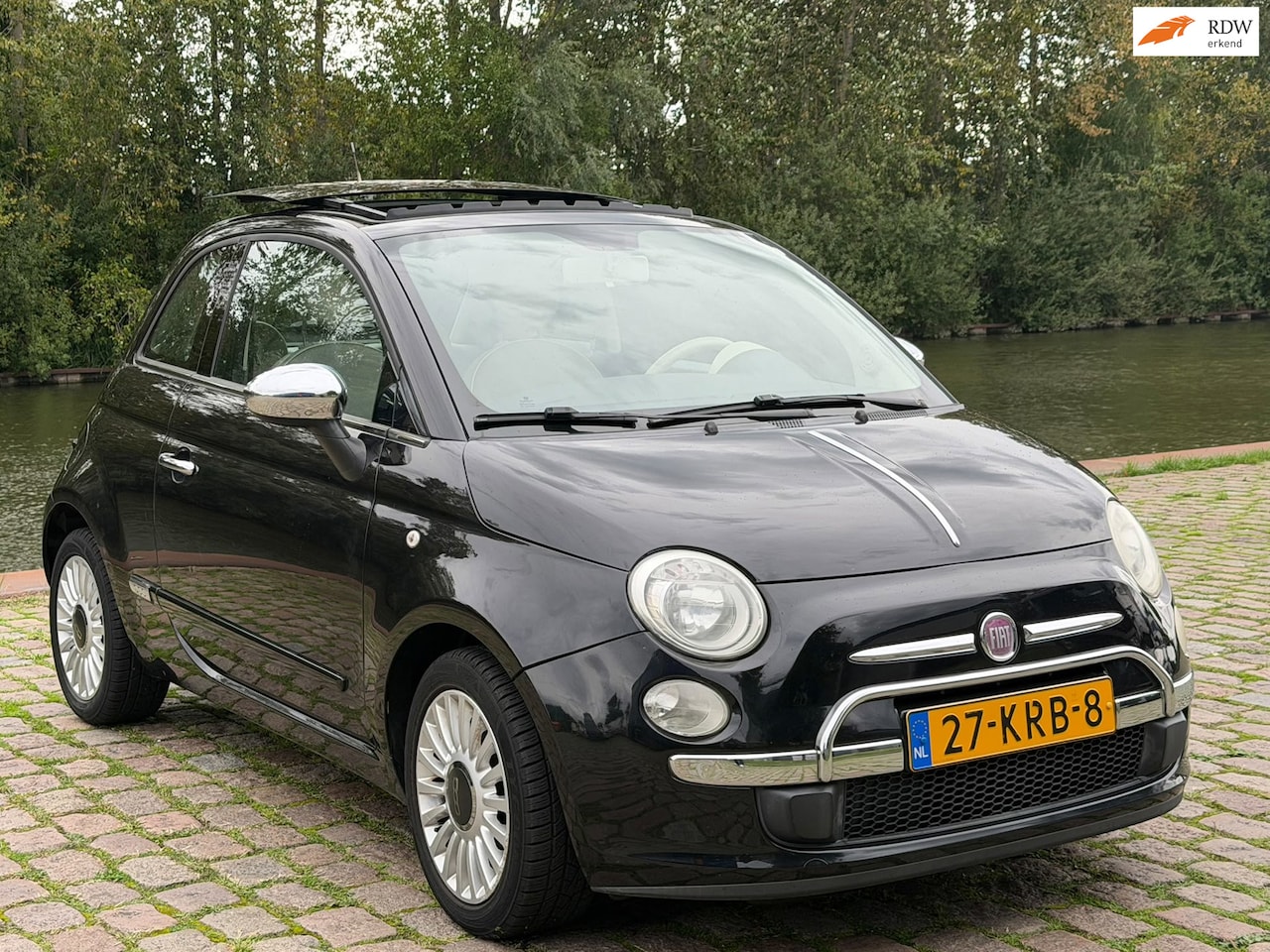 Fiat 500 - 1.2 Lounge Automaat panorama dak airco elektrische ramen cv op afs - AutoWereld.nl