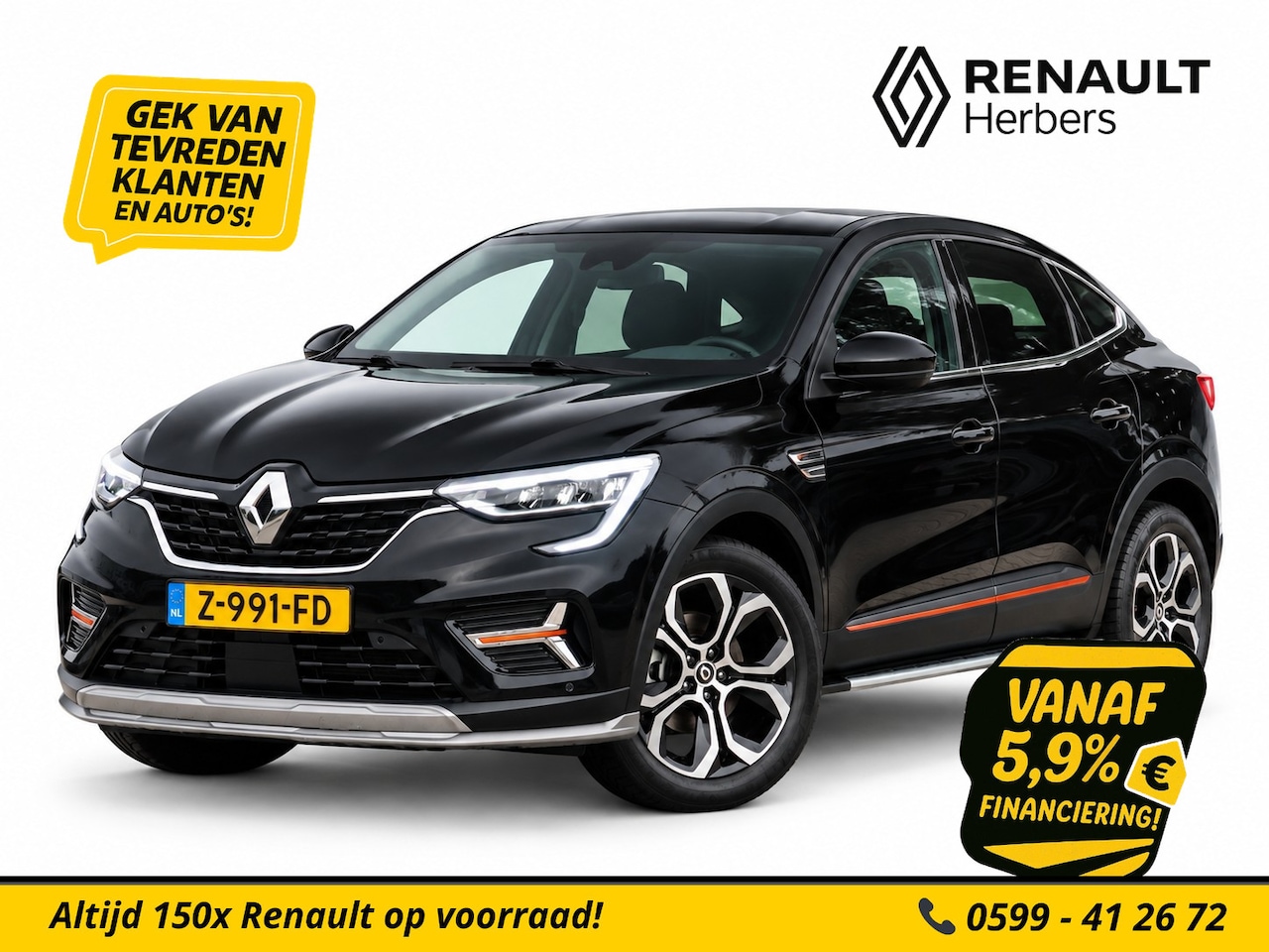 Renault Arkana - 1.6 E-Tech Hybrid 145 Intens CAMERA / STOELVERWARMING / 18 INCH / SIDEBARS - AutoWereld.nl