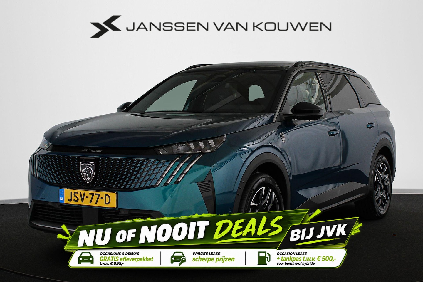 Peugeot 5008 - 1.2 Hybrid 145 GT 7p Stoelverwarming 360 Camera Keyless Apple CarPlay - AutoWereld.nl
