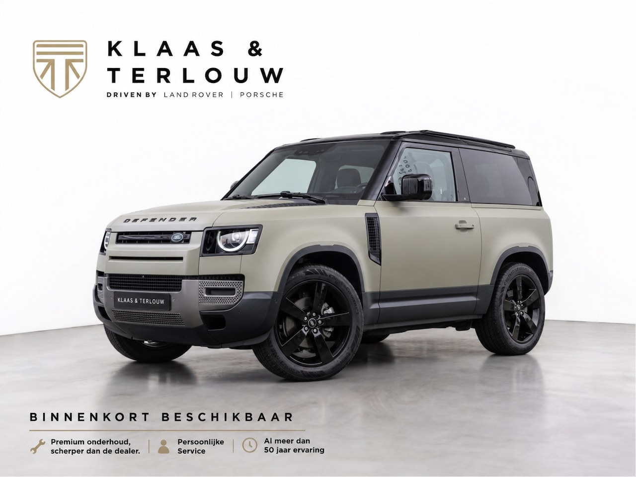 Land Rover Defender 90 - 3.0 D200 SE | Laag Schot | | Commercial | Wrap | Ladder | 22'' | Luchtvering - AutoWereld.nl