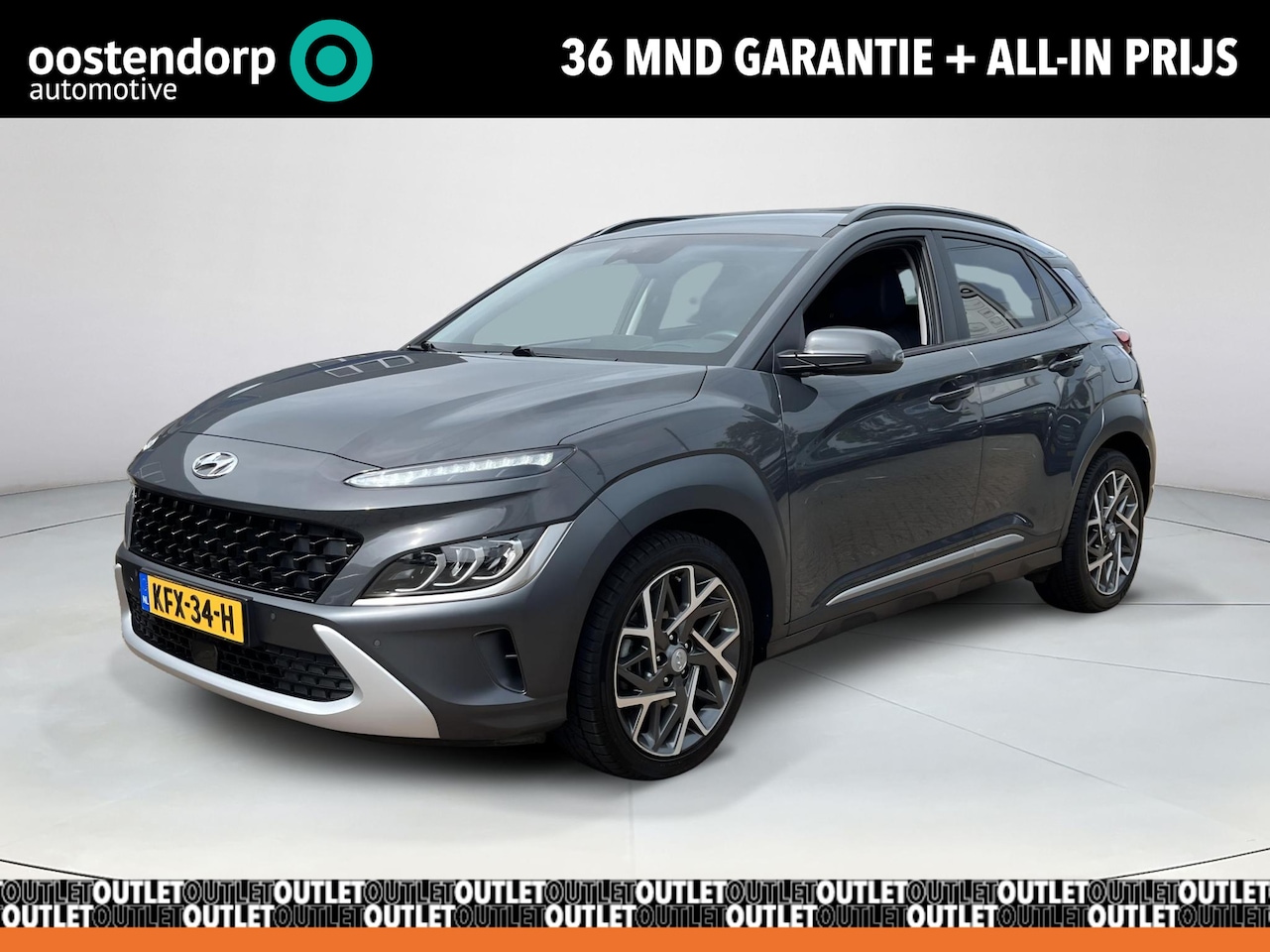 Hyundai Kona - 1.6 GDI HEV Premium Select | Stoelverwarming | Adaptieve CC | HUD | Rijklaarprijs! - AutoWereld.nl