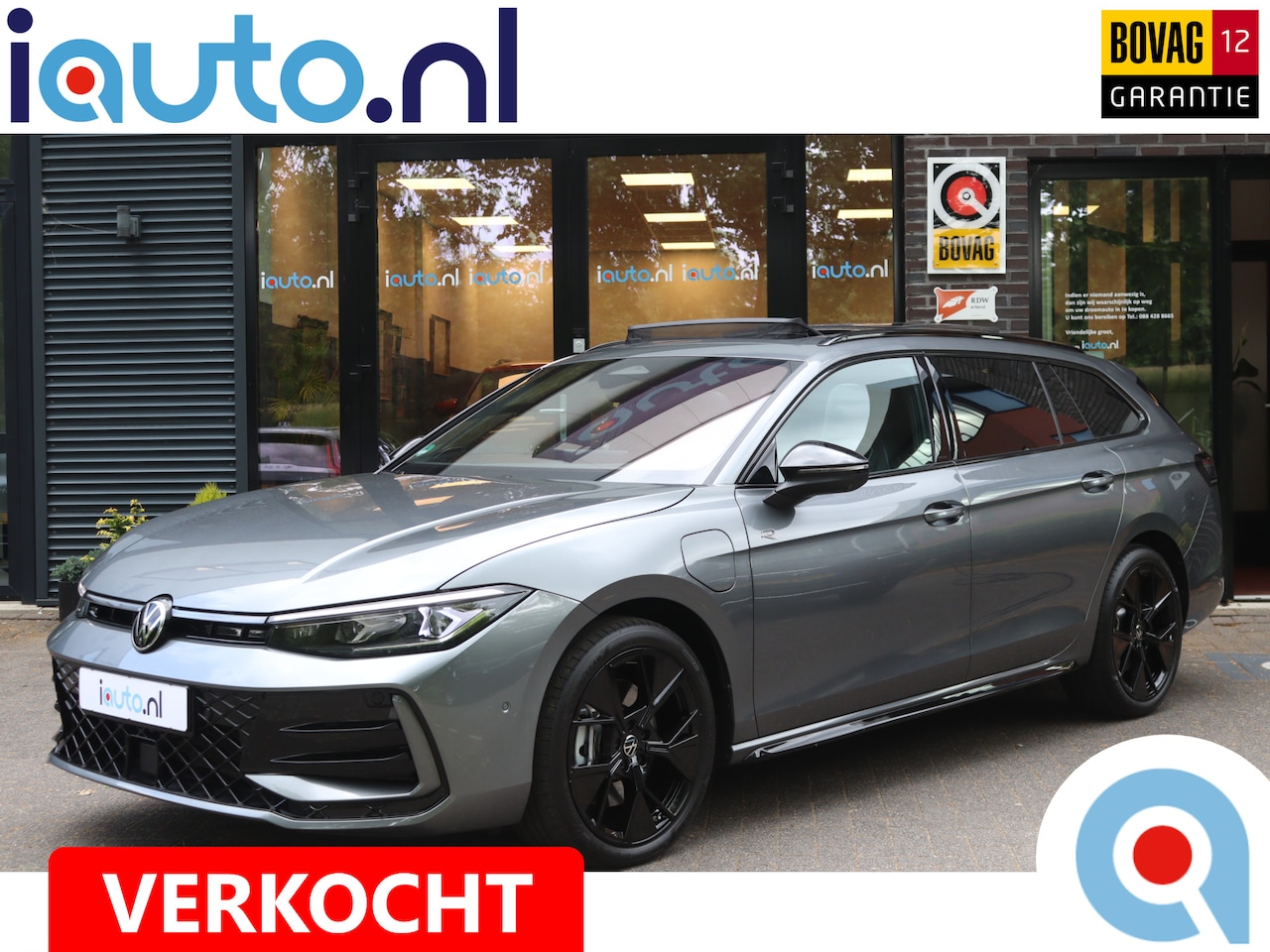 Volkswagen Passat Variant - 1.5 eHybrid 272PK R-Line Black Style Leder/Pano/IQ.Light/360/Headup/HK/Navi Max/ACC/19"/Tr - AutoWereld.nl
