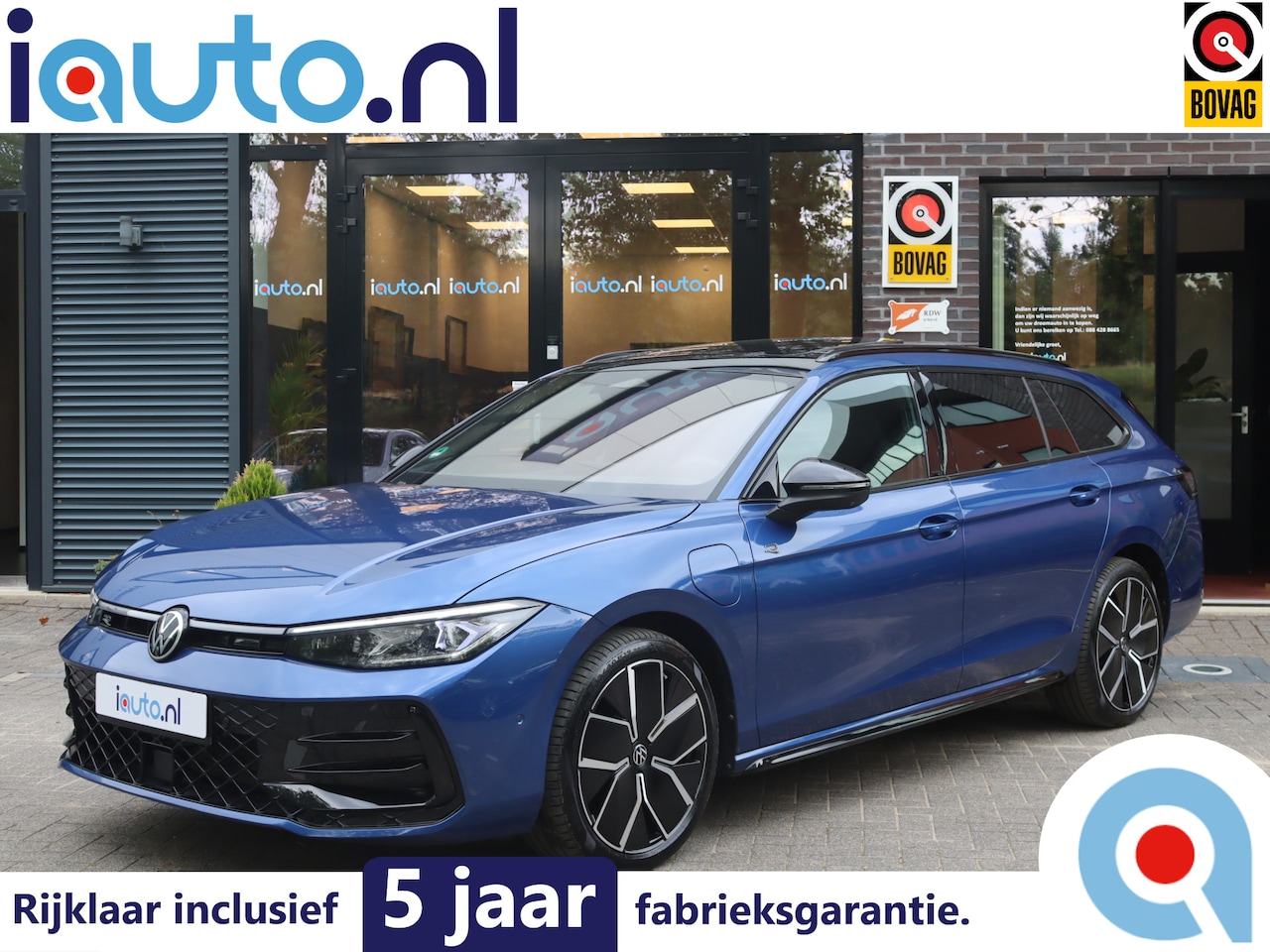 Volkswagen Passat Variant - 1.5 eHybrid 272PK R-Line Black Style+ Leder/Pano/IQ.Light/360/Headup/HK/Navi Max/ACC/19"/T - AutoWereld.nl
