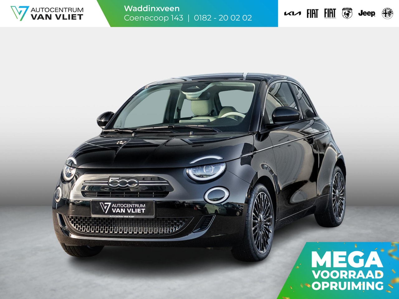 Fiat 500 - Hybrid La Prima | Clima | LED | PDC | JBL Premium Audio | 17" | Camera | Canneloni Ivory/P - AutoWereld.nl