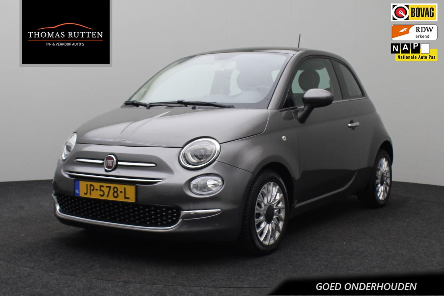 Fiat 500 - 0.9 TwinAir Turbo Lounge 2016 NAP | Airco | Panoramadak | DAB Radio | Elektrische Ramen | - AutoWereld.nl