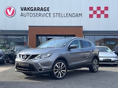 Nissan Qashqai - 1.6 Tekna 163pk|Panodak|Afn Trekhaak|Leder|Elektr Stoel|360 Camera|Stoelverwarming