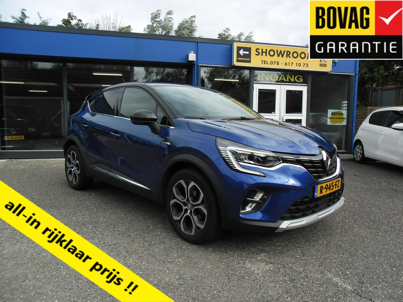 Renault Captur - 1.3 TCE HYBRID 140 INTENS NAV ECC 18"LMV 1/2 LEDER CAMERA PDC LED RIJKLAARPRIJS - AutoWereld.nl