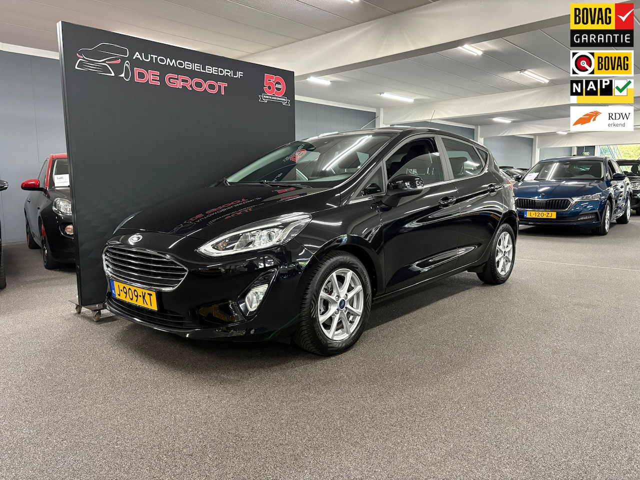 Ford Fiesta - 1.0 EcoBoost Hybrid Titanium/ NL auto/ Navi/ Airco/ Cruise control - AutoWereld.nl