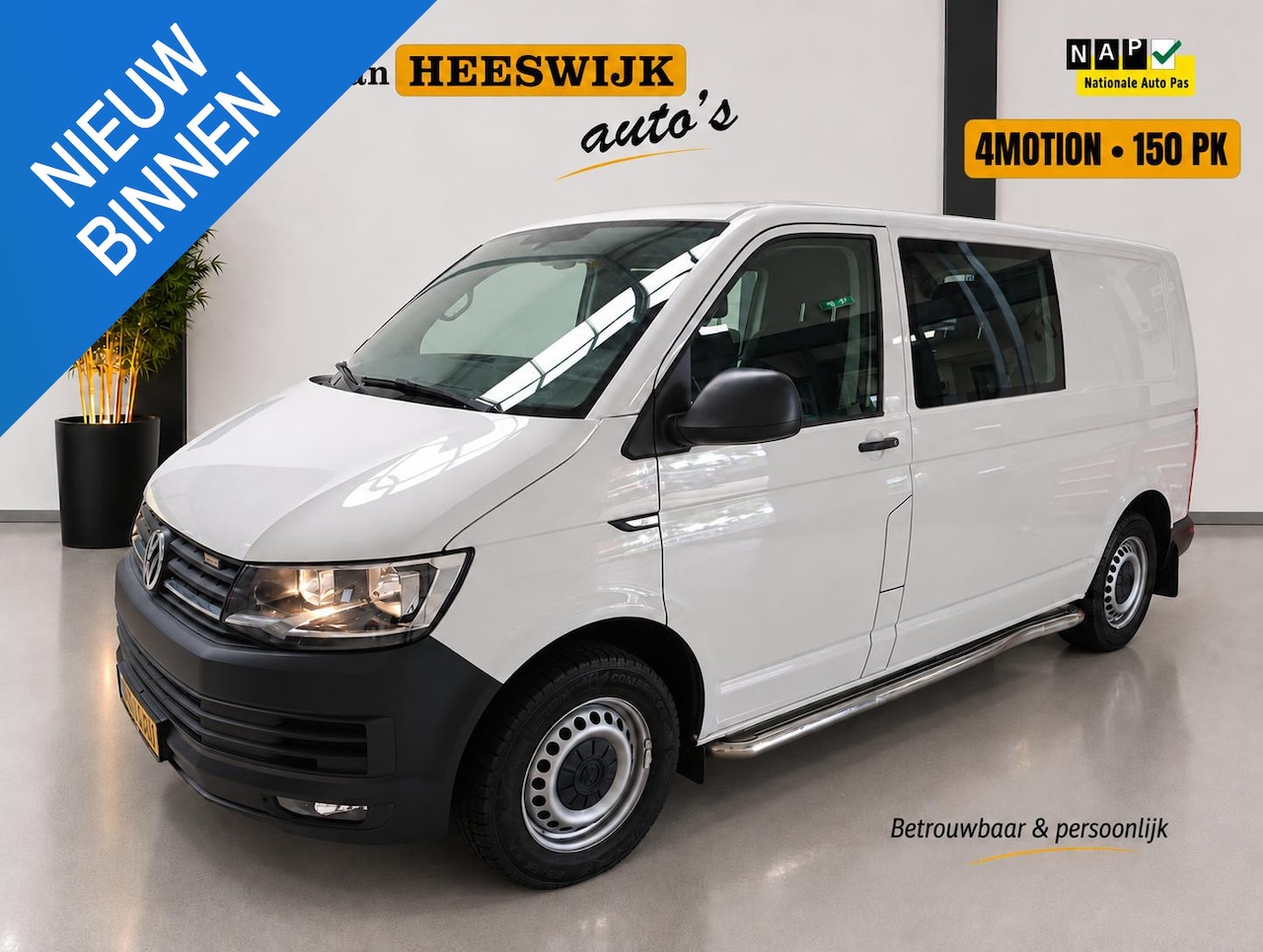 Volkswagen Transporter - 2.0 TDI L2H1 DC 4Motion Highline Stand kachel | Executive Plus pakket | Navigatie | Dubbel - AutoWereld.nl