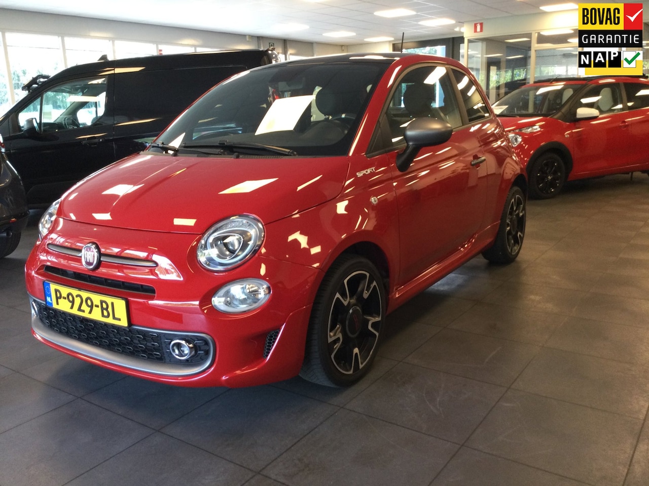 Fiat 500 - 1.0 Hybrid Sport PDC Carplay Lichtautomaat Regensensor Cruisecontrol Climat Panorama (open - AutoWereld.nl
