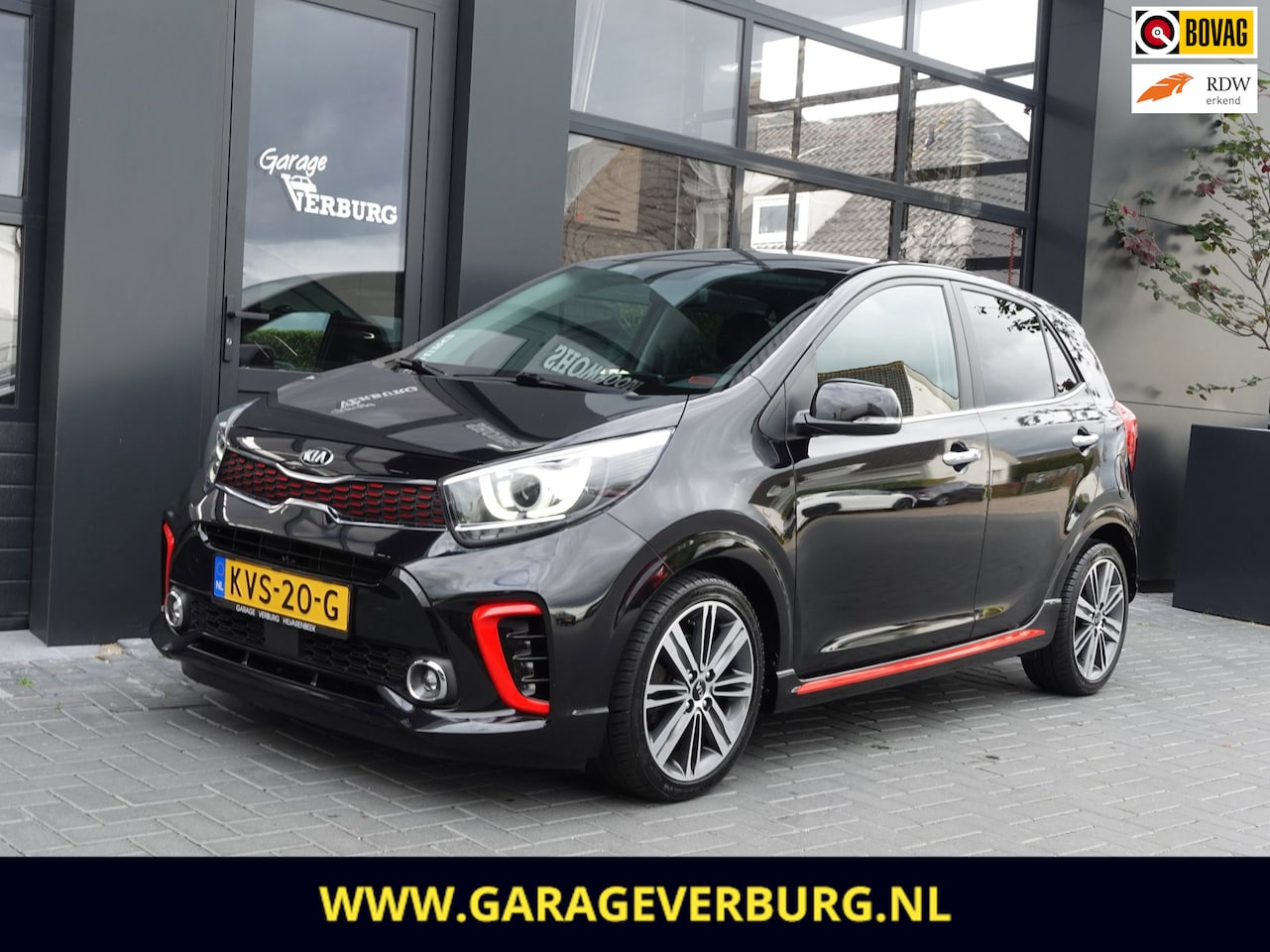 Kia Picanto - 1.2 CVVT GT-Line Automaat (Navi/Carplay,Camera,Cruise,Stoel+stuurverwarming,PDC,Keyless,Le - AutoWereld.nl