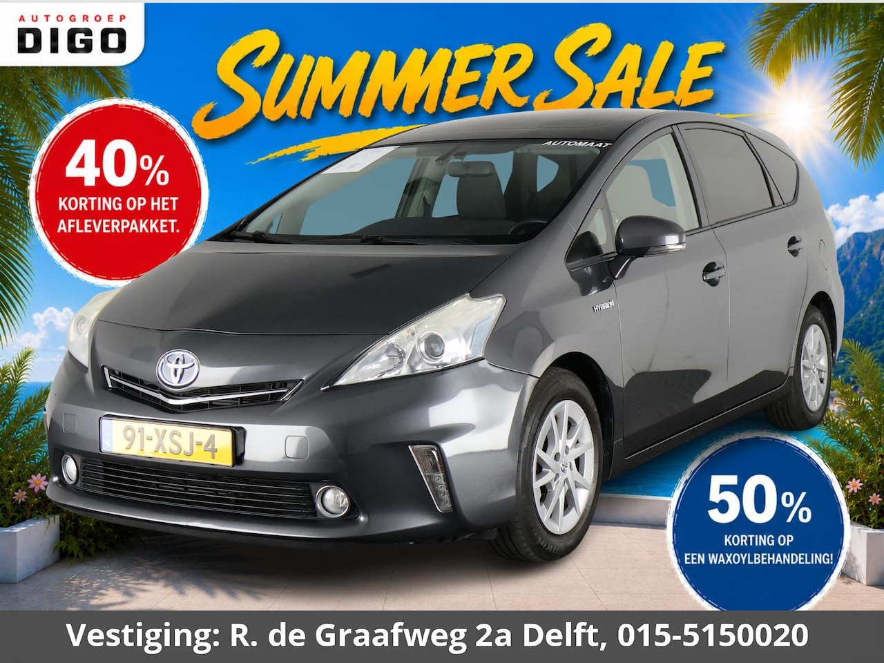 Toyota Prius Wagon - 1.8 Hybrid Aspiration 7-persoons | Navigatie | Panoramadak | Dealer Onderhouden | Parkeers - AutoWereld.nl