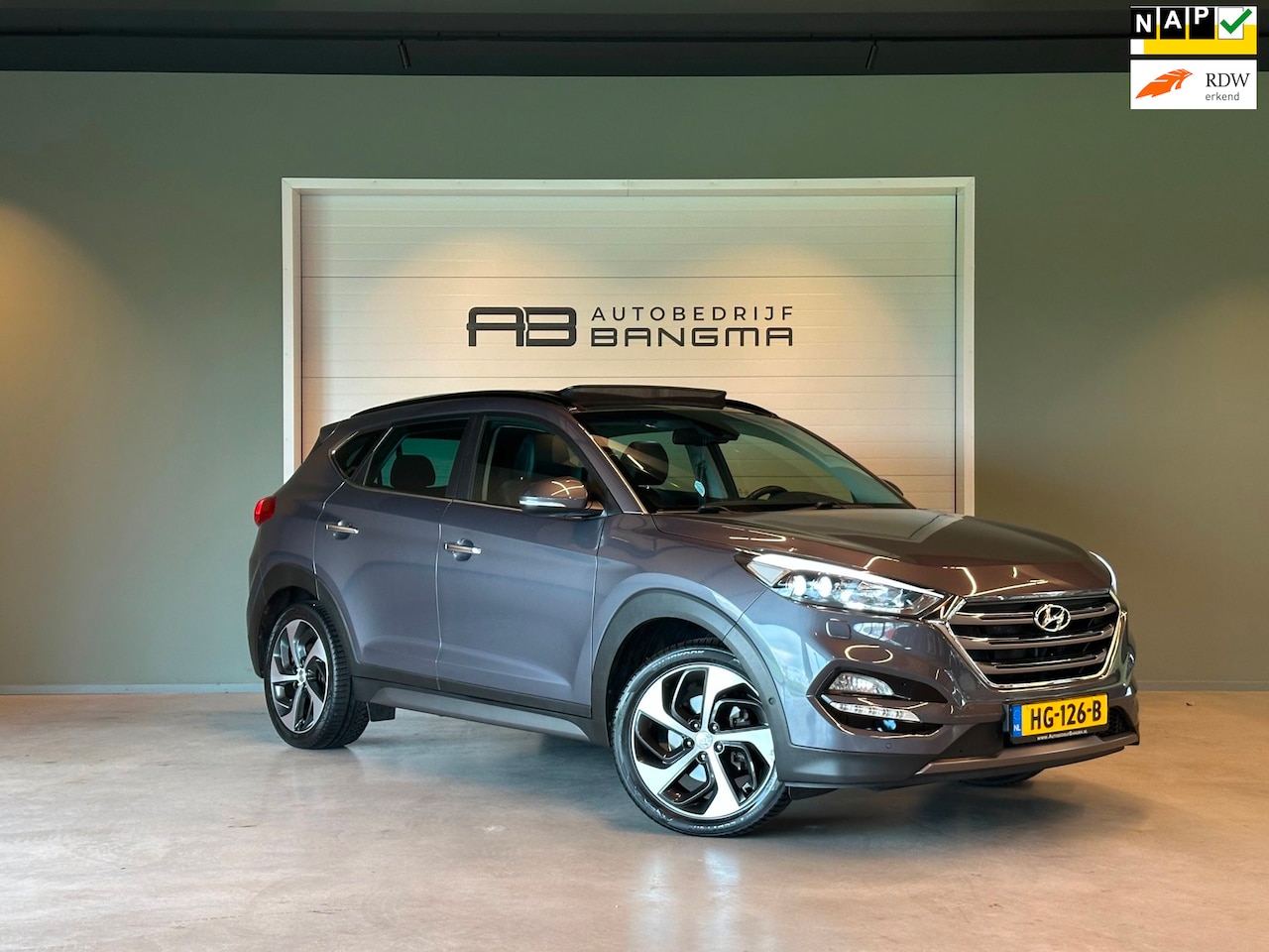 Hyundai Tucson - 1.6 T-GDi 4WD AUTOMAAT PREMIUM|CLIMA AIRCO|PANORAMADAK|CRUISECONTROL|LEDEREN BEKLEDING|TRE - AutoWereld.nl