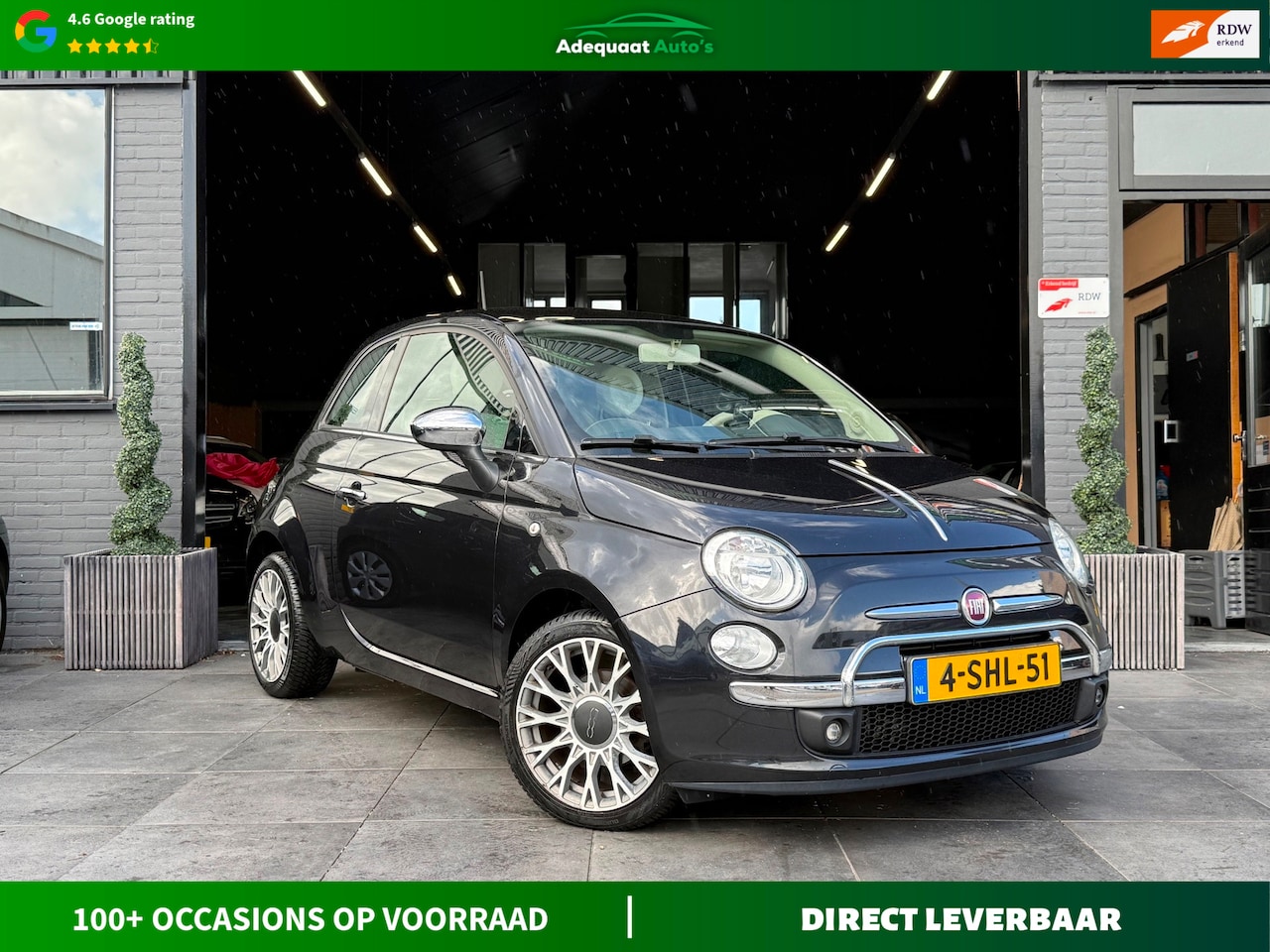 Fiat 500 - 0.9 TwinAir Lounge|PANO|PDC|Airco|NAP|El.Ramen|APK - AutoWereld.nl