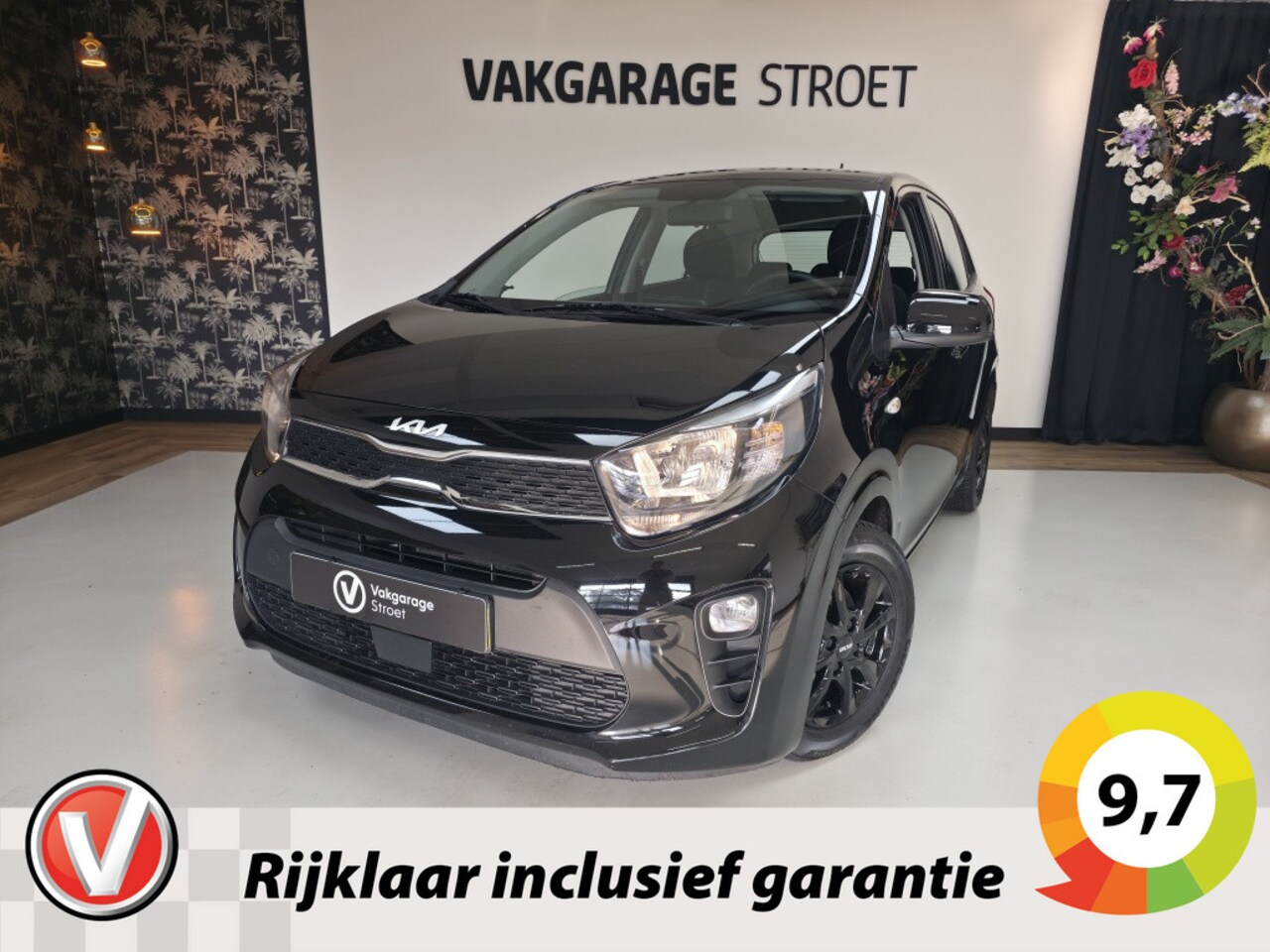 Kia Picanto - 1.0 DPi Comf.L | cruise | ac | zwart LMV | BT | oh.bkje | NL | jaarbeurt - AutoWereld.nl