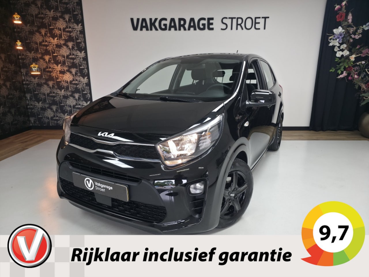 Kia Picanto - 1.0 DPi Comf.L | cruise | ac | zwart LMV | BT | oh.bkje | NL - AutoWereld.nl