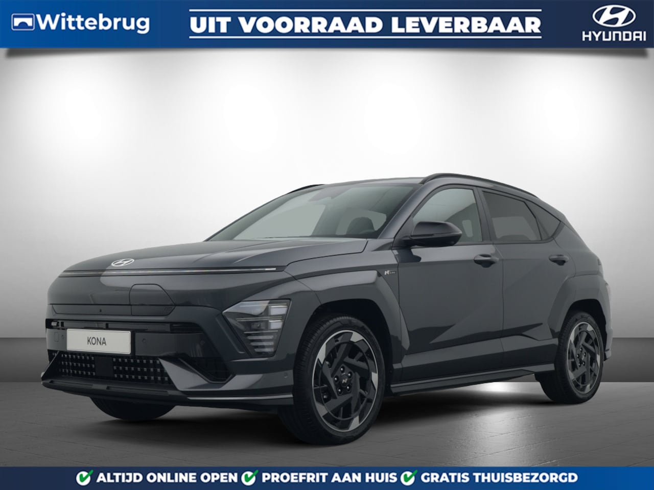 Hyundai Kona Electric - N Line 64.8 kWh Volledig Elektrisch met Navigatie, Lederen bekleding en Stoelverwarming Ui - AutoWereld.nl