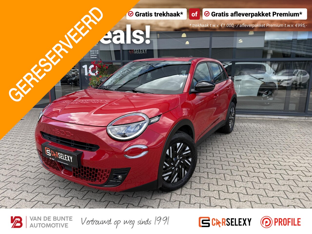 Fiat 600e - RED 54 kWh *Cruise Control & LED* - AutoWereld.nl