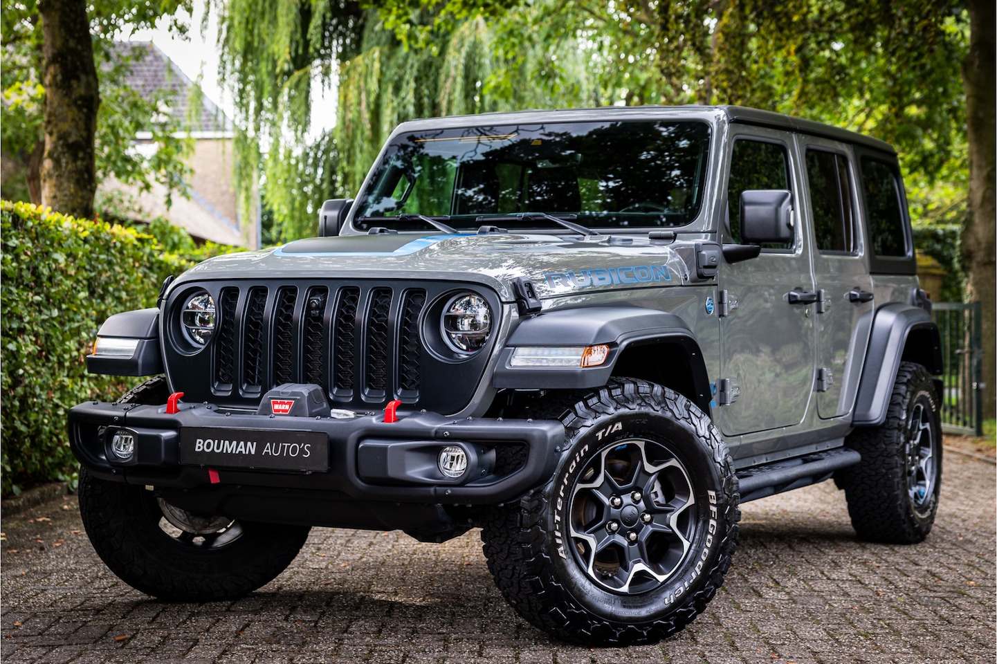 Jeep Wrangler Unlimited - 4xe 380 Rubicon Warn Lier RVS Bumper Adaptive Cruise - AutoWereld.nl
