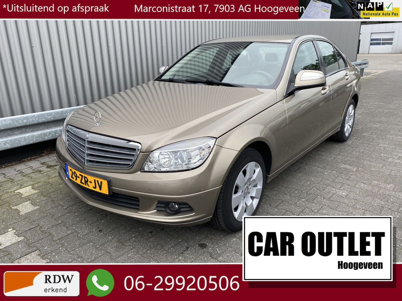 Mercedes-Benz C-klasse - 180 K 88Dkm.NAP, Leer, Clima, PDC, LM, – Inruil Mogelijk – - AutoWereld.nl