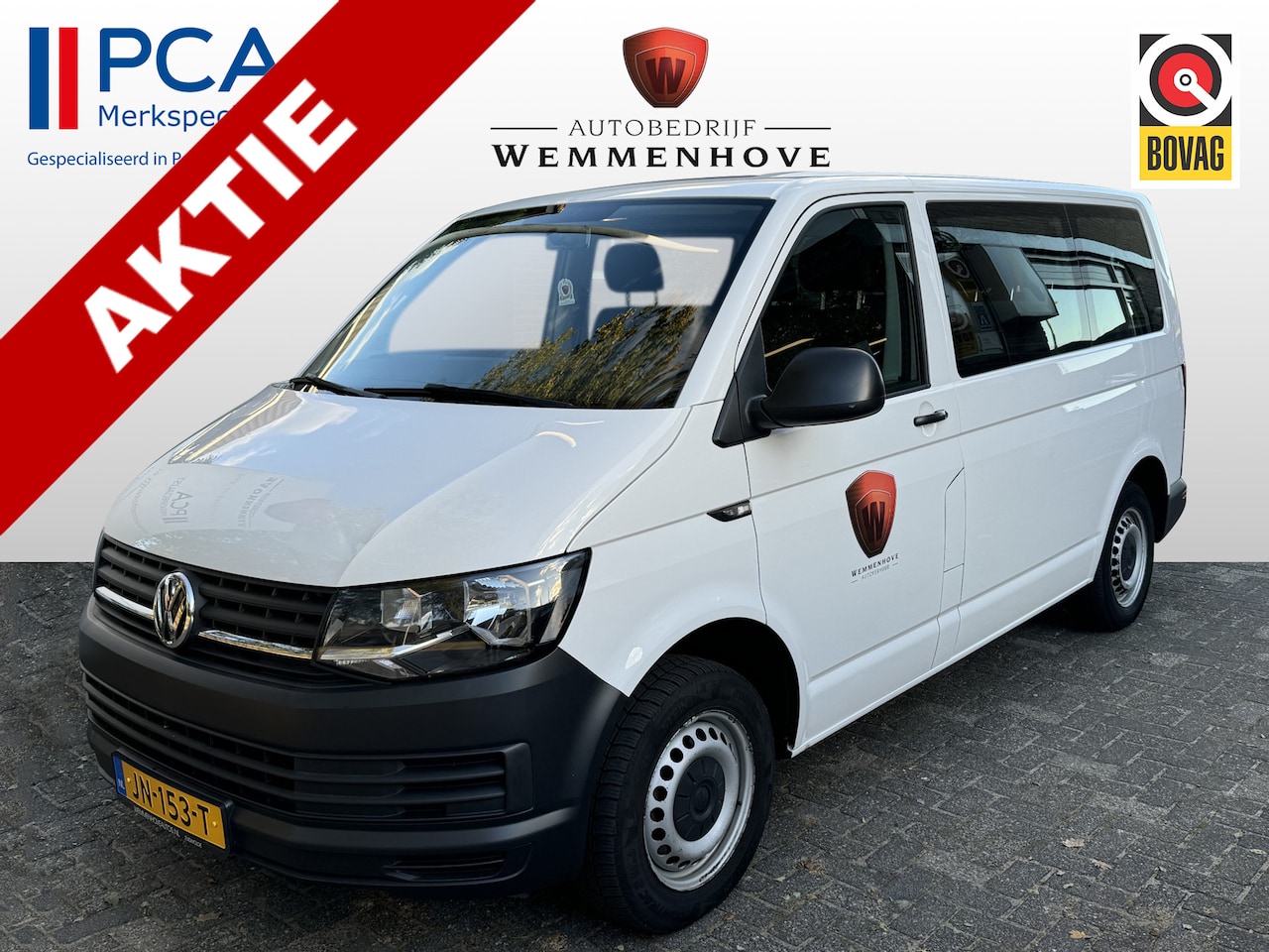Volkswagen Transporter Kombi - 2.0 TDI L1H1 9-Persoons/Airco/Nieuw model/Cruise control/EXCL. BTW - AutoWereld.nl