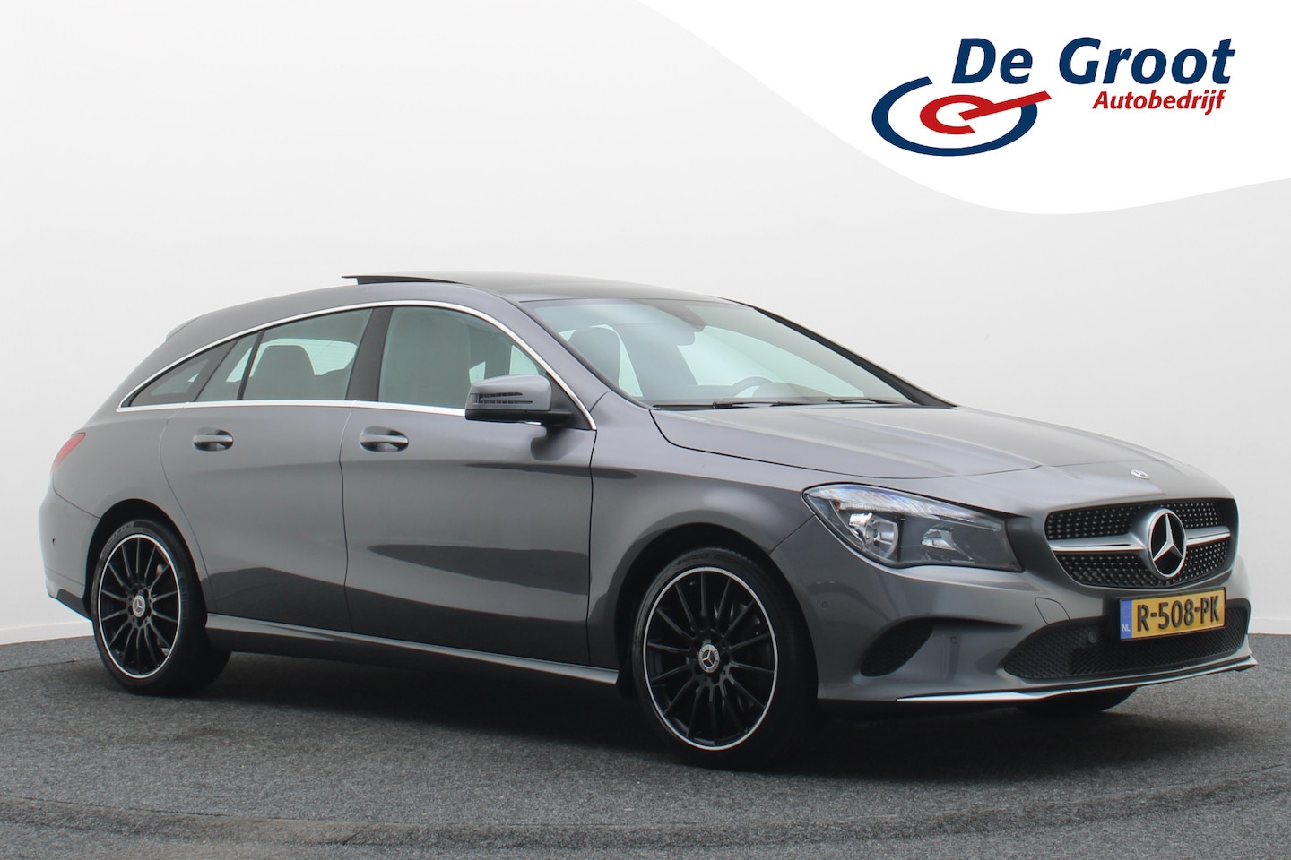 Mercedes-Benz CLA-klasse Shooting Brake - 250 Airco, Pano, Leer, Navi, PDC, Sportstoelen, Trekhaak, 18" - AutoWereld.nl