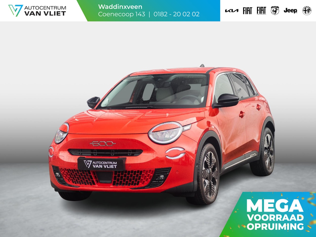 Fiat 600e - La Prima 54 kWh | 17% Bijtelling | Carplay | Elek. Stoel | Stoelverwarming | Keyless | LED - AutoWereld.nl