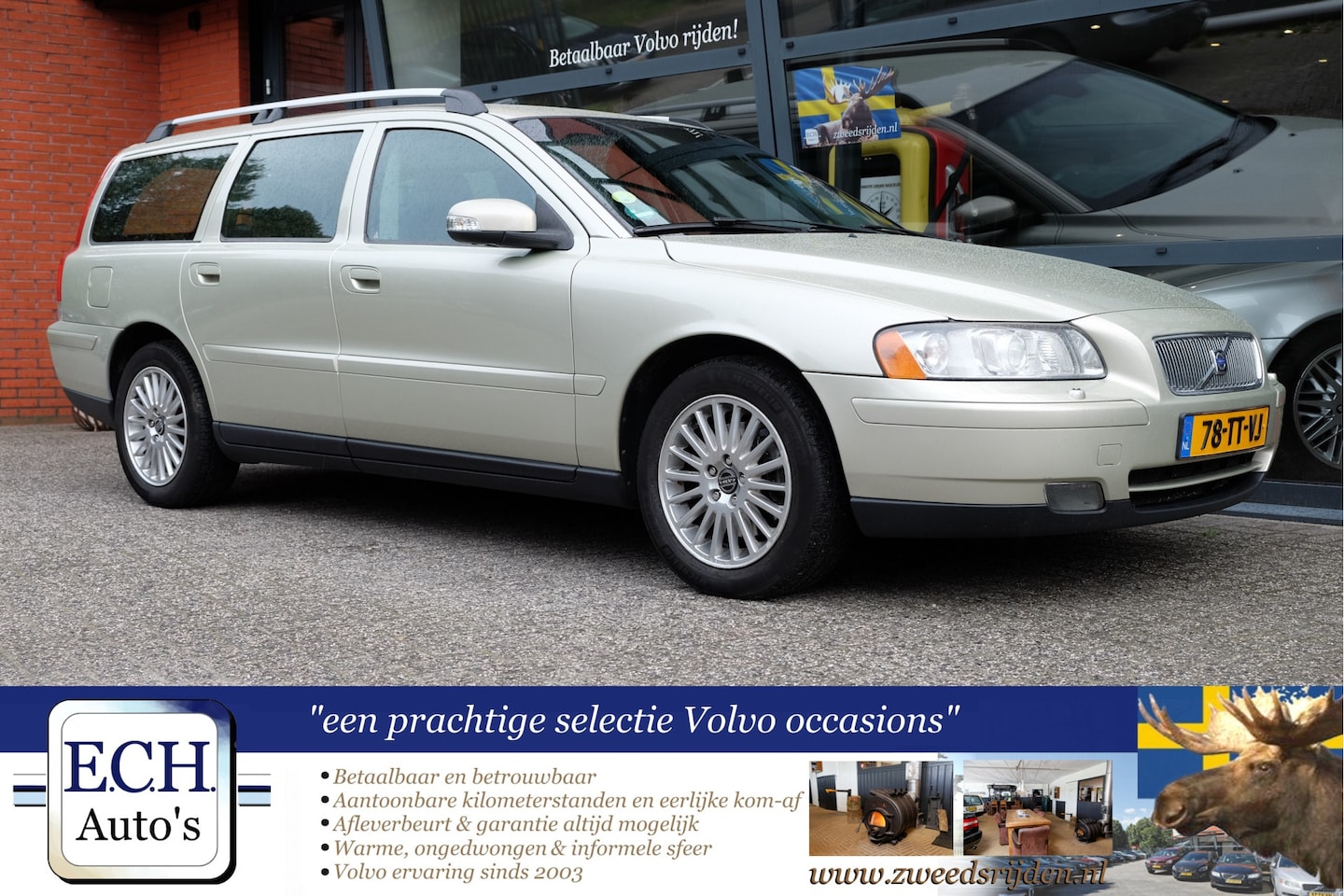 Volvo V70 - 2.0T 180 pk Aut. Edition II Sport, Leer, Xenon, Trekhaak - AutoWereld.nl