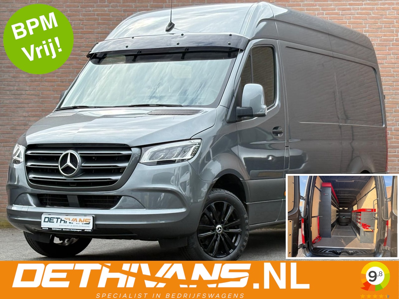 Mercedes-Benz Sprinter - 317CDI 170PK L2H2 RWD 9G-Tronic / Tachograaf / Inrichting / LED / Euro6 - AutoWereld.nl