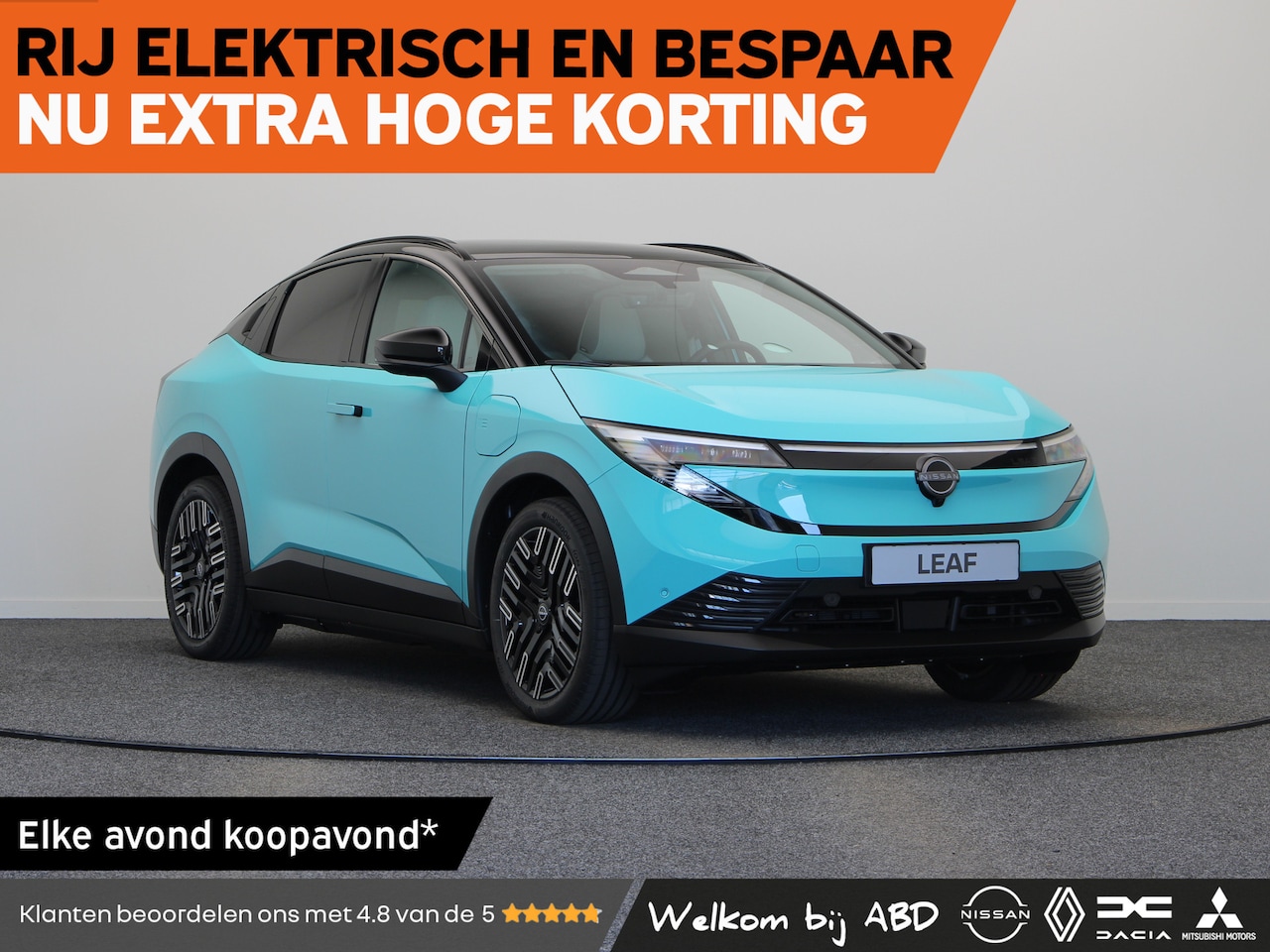 Nissan LEAF - Evolve 75 kWh | 19'' lichtmetalen velgen | 3D-signatuur achterlichten en een doorlopende f - AutoWereld.nl