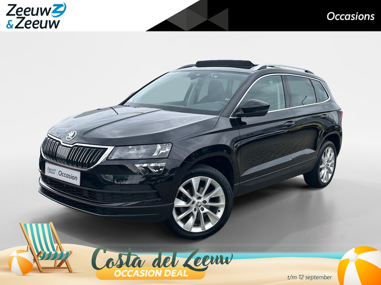 Skoda Karoq - 1.5 TSI ACT Ambition Business |Cruise control adaptief| Elektrisch glazen panorama-dak| li - AutoWereld.nl