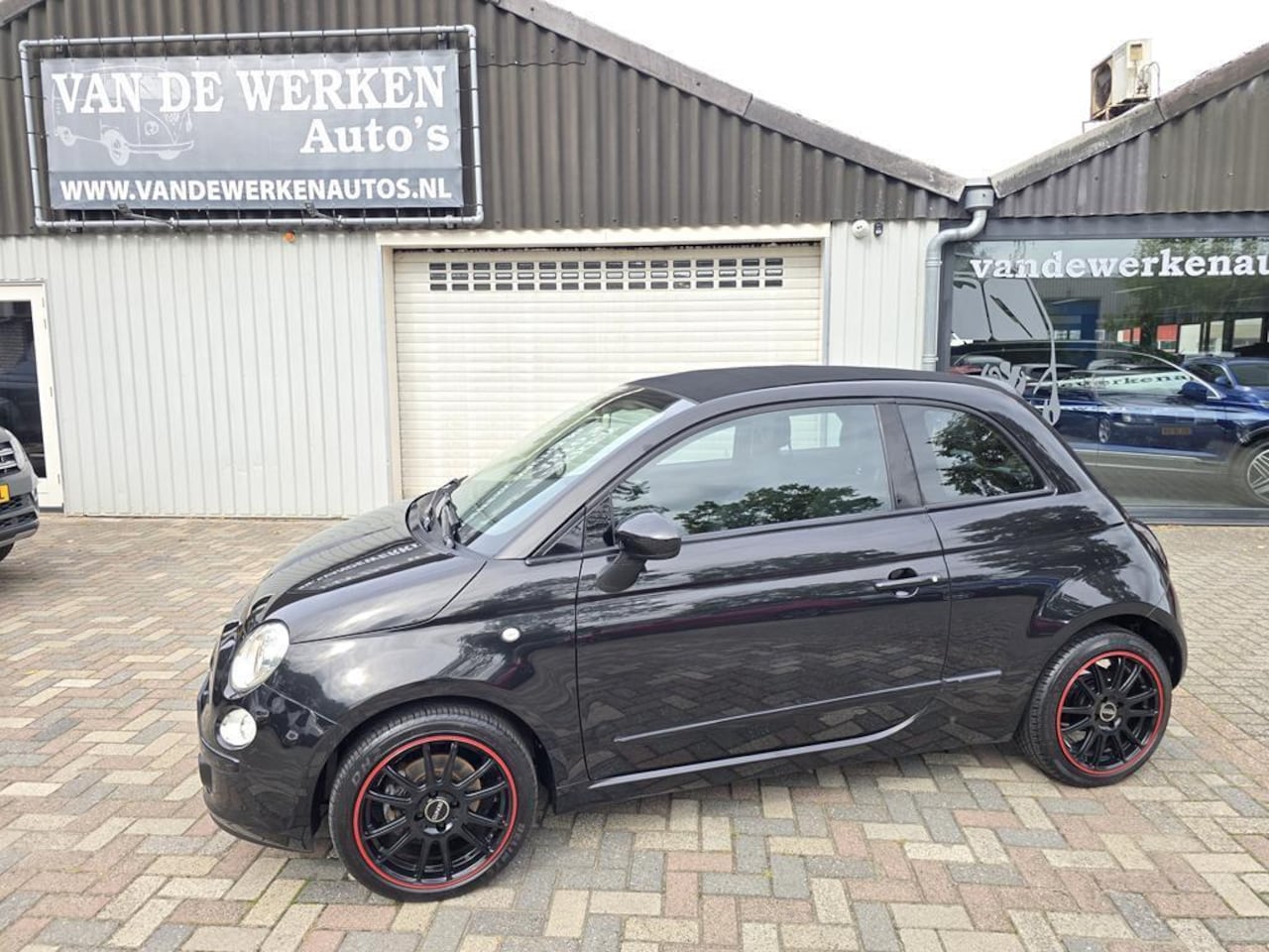 Fiat 500 C - 0.9 TwinAir Lounge Black Airco|Leer|Cabrio|Pdc|Nap!! - AutoWereld.nl