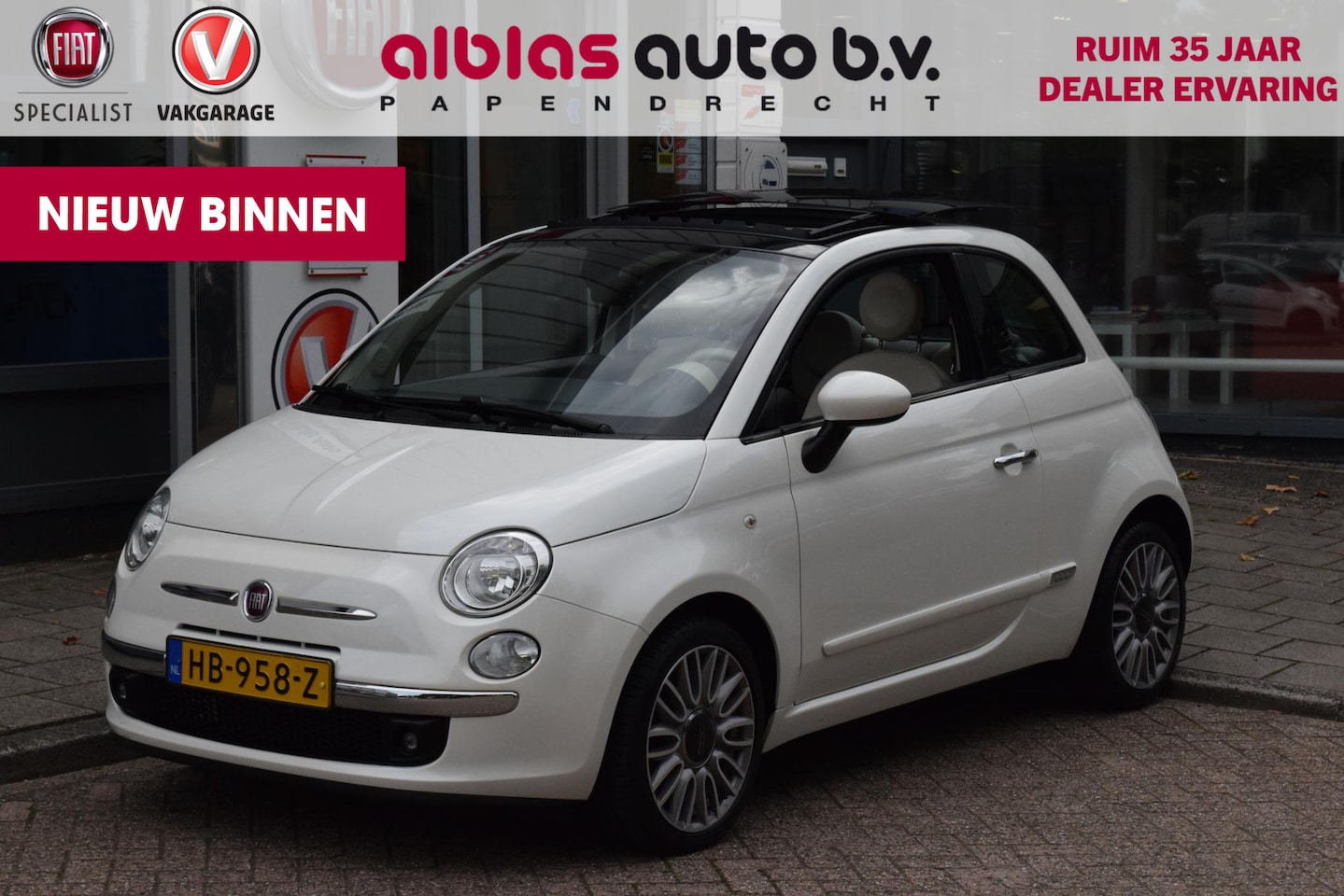 Fiat 500 - 0.9 TwinAir Turbo Lounge|Schuifdak|Unieke km! - AutoWereld.nl