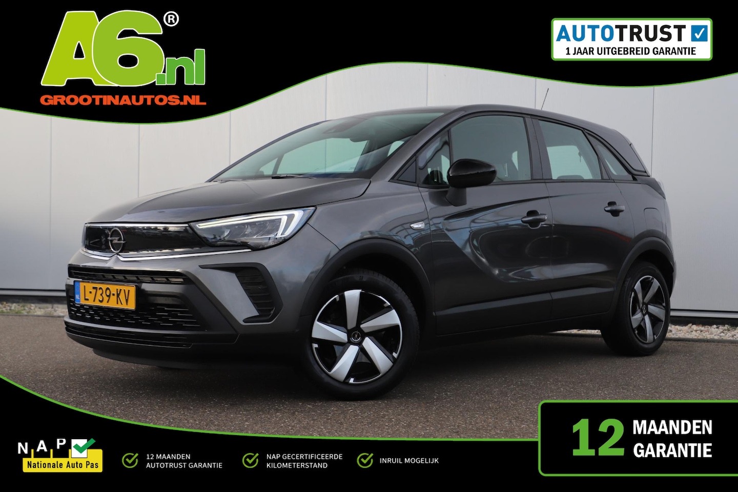 Opel Crossland - 1.2 Edition Trekhaak Carplay Android Navigatie Airco Cruise Control Rijstrooksensor LED - AutoWereld.nl